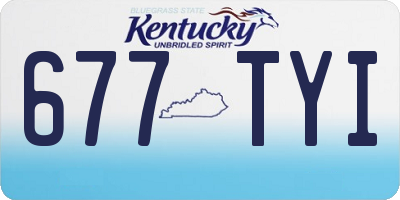 KY license plate 677TYI