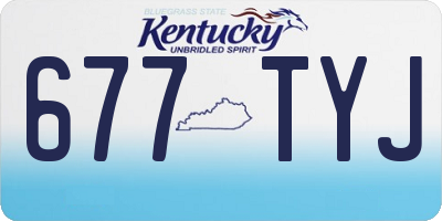 KY license plate 677TYJ