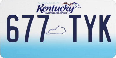 KY license plate 677TYK