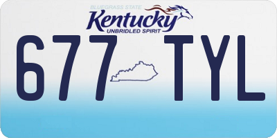 KY license plate 677TYL