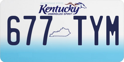 KY license plate 677TYM