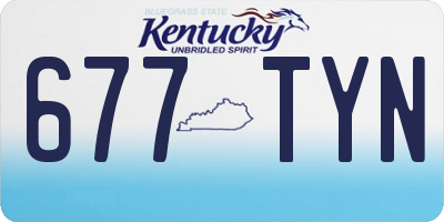 KY license plate 677TYN