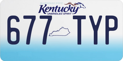 KY license plate 677TYP