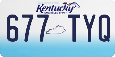 KY license plate 677TYQ