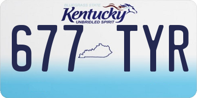 KY license plate 677TYR