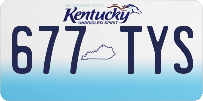 KY license plate 677TYS