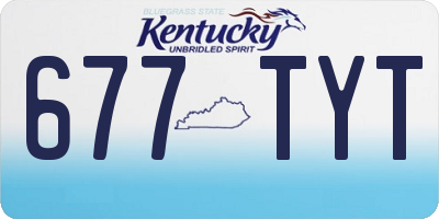 KY license plate 677TYT