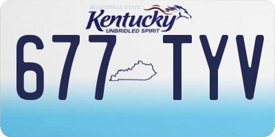 KY license plate 677TYV