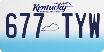 KY license plate 677TYW