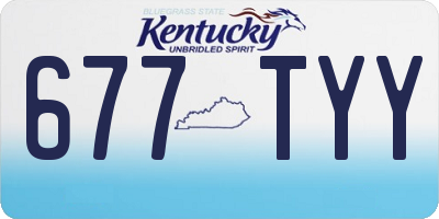 KY license plate 677TYY