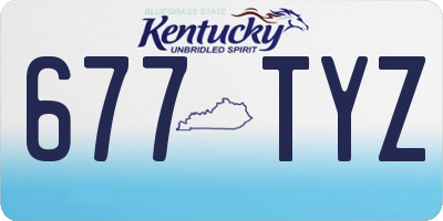 KY license plate 677TYZ
