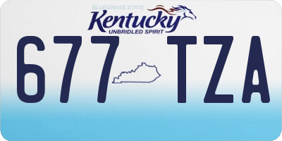 KY license plate 677TZA
