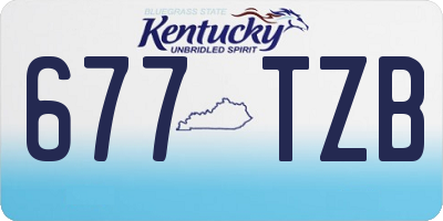 KY license plate 677TZB