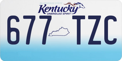KY license plate 677TZC