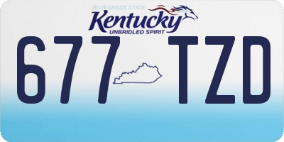 KY license plate 677TZD