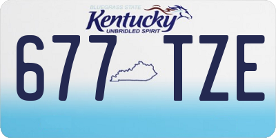 KY license plate 677TZE