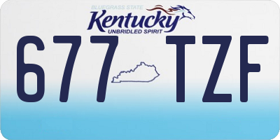 KY license plate 677TZF