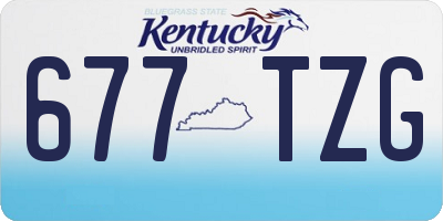 KY license plate 677TZG