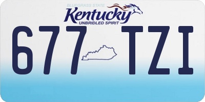 KY license plate 677TZI