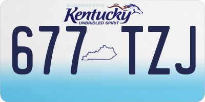 KY license plate 677TZJ