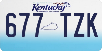 KY license plate 677TZK