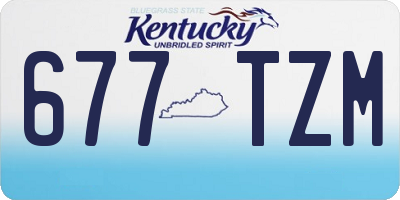 KY license plate 677TZM