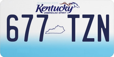 KY license plate 677TZN