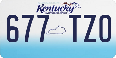 KY license plate 677TZO