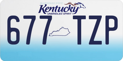 KY license plate 677TZP