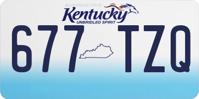 KY license plate 677TZQ