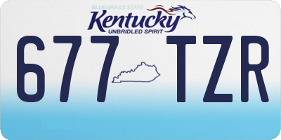 KY license plate 677TZR