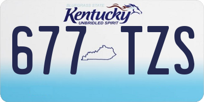 KY license plate 677TZS