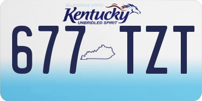 KY license plate 677TZT