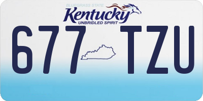 KY license plate 677TZU