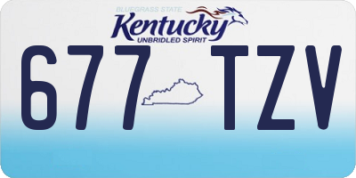 KY license plate 677TZV