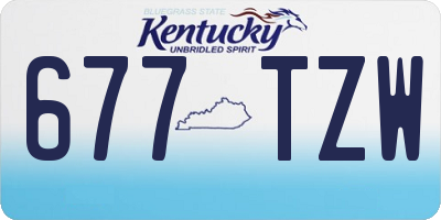 KY license plate 677TZW