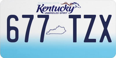 KY license plate 677TZX