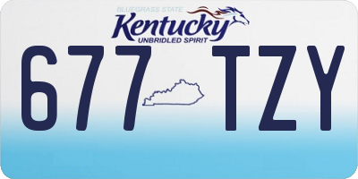 KY license plate 677TZY