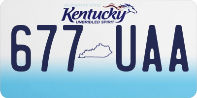 KY license plate 677UAA