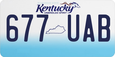 KY license plate 677UAB