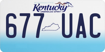 KY license plate 677UAC