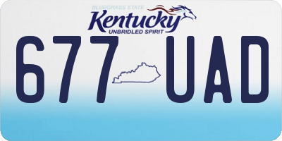 KY license plate 677UAD