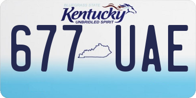 KY license plate 677UAE