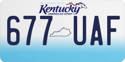 KY license plate 677UAF