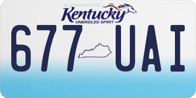 KY license plate 677UAI