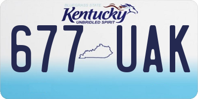 KY license plate 677UAK