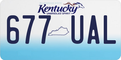 KY license plate 677UAL