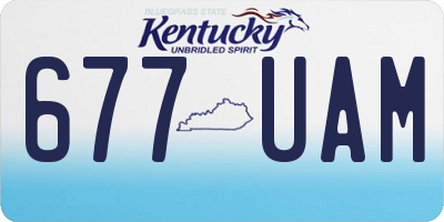 KY license plate 677UAM