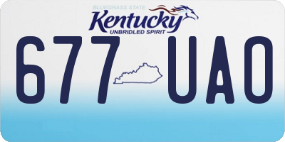 KY license plate 677UAO