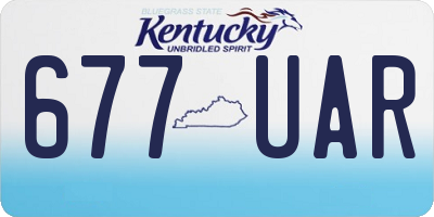 KY license plate 677UAR